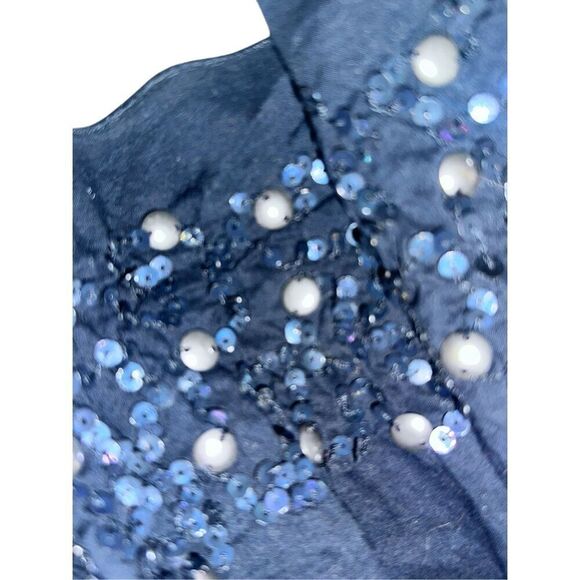 Chicos gypsy shimmering black maxi skirt Women's 100% cotton Elastic Waist Flowi - Picture 4 of 6